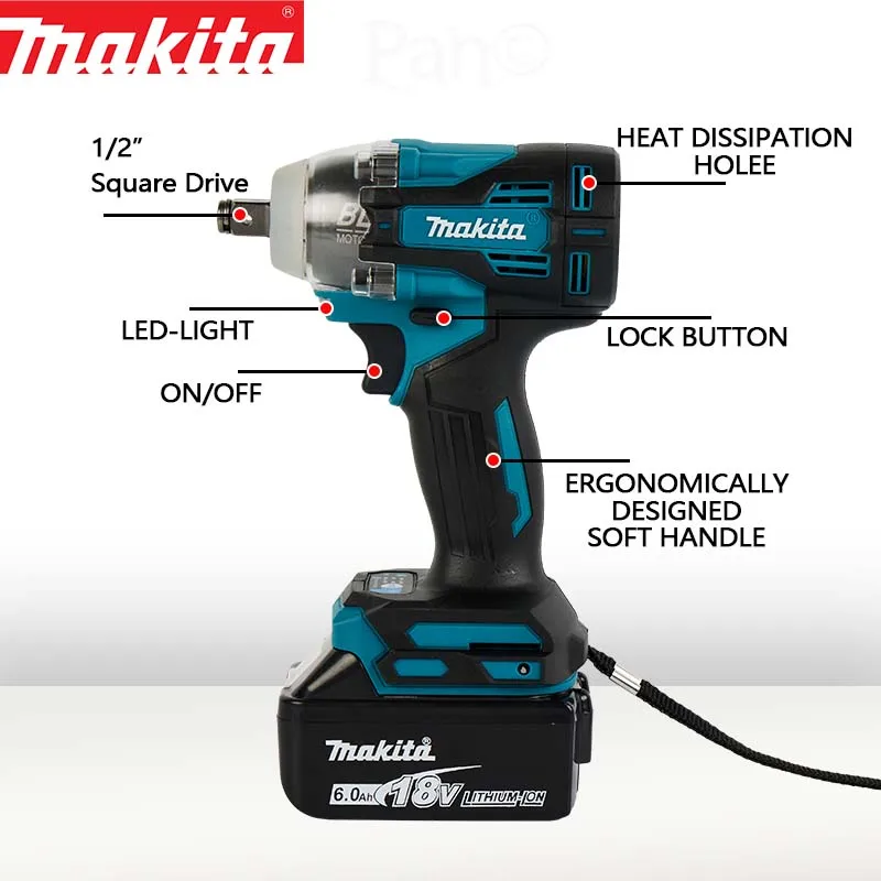 Makita TW004 charging impact wrench 40V electric wrench wind cannon brushless lithium high torque electric tool