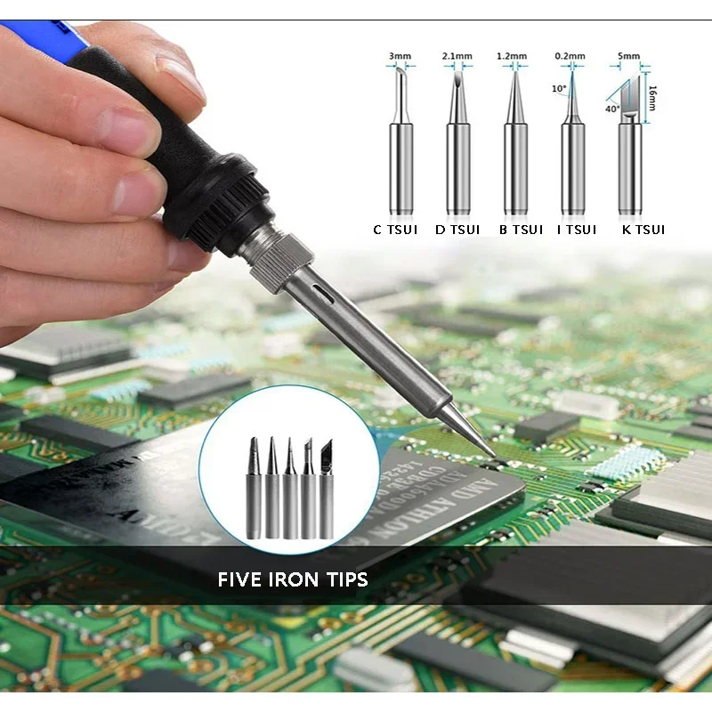 1PC Portable Electric Soldering Iron Tool Set DIY Combination Maintenance Household Combination Kit