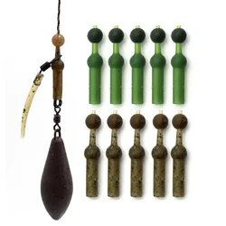 10pcs Carp Fishing Run Rig Accessories Kit Heli Chod Rig Ring Clips Rubber Bead for Carp Fishing Helicopter Rig Tackle