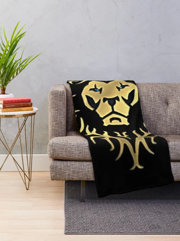 World of warcraft game Alliance logo - WoW - black background Throw Blanket Luxury Designer Stuffeds Blankets