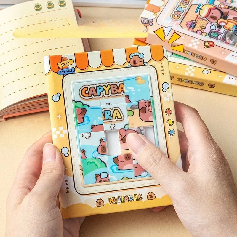 หนังสือสมุดโน้ตปริศนา Capibara ขนาดเล็กที่ขายดีที่สุด การตั้งค่าเกมและการจับแพะชนแกะวัสดุปริศนา Sticky Note Notepad