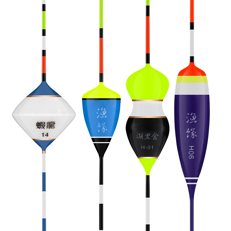 5PCS Nano Fishing Floats+5 Buoy Tube+1 Bag Hooks+1 Buoy Seat Short Length Buoy Durable Bobber with Bead Tail Floats Fishing Tool