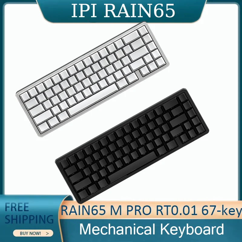 คีย์บอร์ดกลไก IPI RAIN65 M PRO แบบมีสาย RT0.01 คีย์บอร์ดเกมมิ่ง 67 ปุ่ม 8k RGB ดีไซน์ลายมีด สำหรับเดสก์ท็อปและแล็ปท็อป