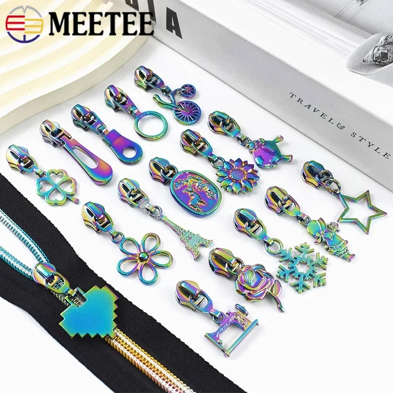 

10/20/30Pcs 5# Color Nylon Zippers Puller Bags Luggage Replace Zipper Slider Down Jacket Zips Repair Kits Hardware Accessories