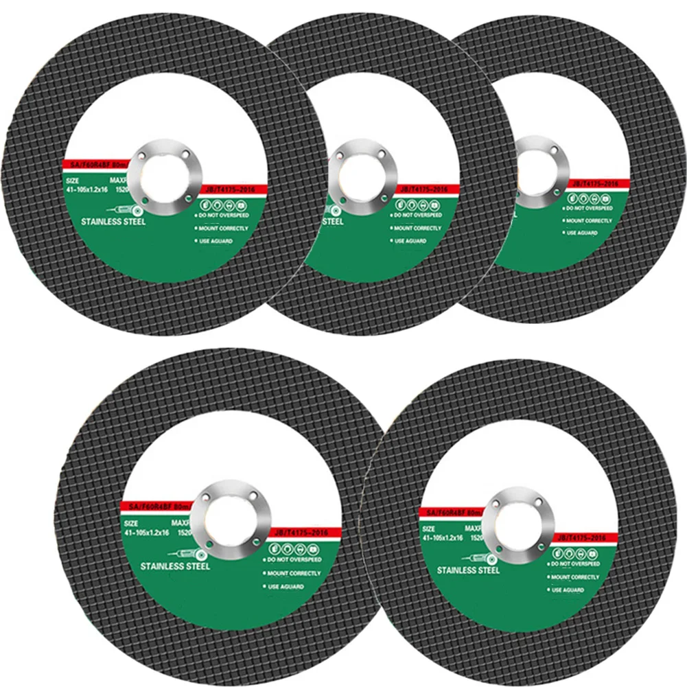 Mola de resina circular 5 peças 105mm disco de corte material resiliente para moedor de ângulo maximiza a eficiência do trabalho