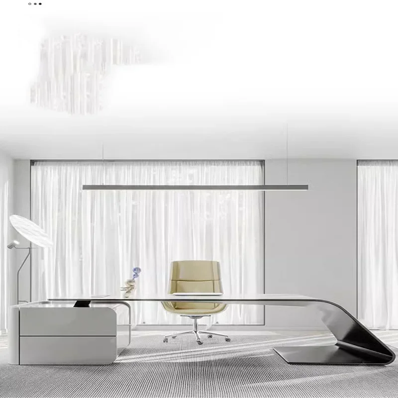 Study Desk Table Professional Office Furniture Corner Reading Multifunctional Writing Simple Organizer Room Desks Tisch Workshop