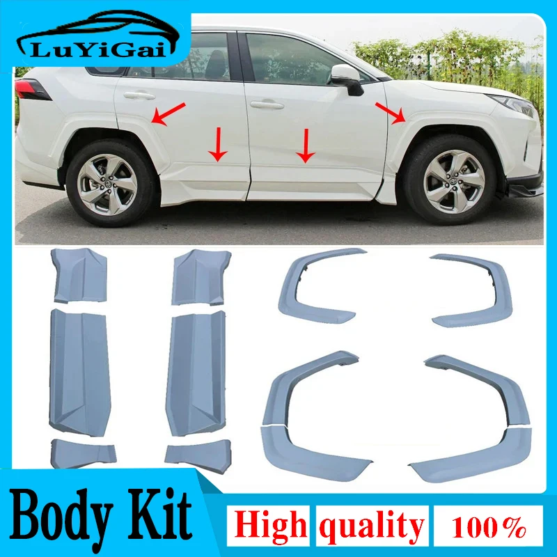 

For NEW Toyota RAV4 Car Wide-Body Accessories Side Diffuser Dedicated ABS Material Body Kit Spoiler 2020 2021 2022 Year