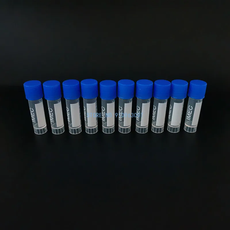 24/50Pcs Plastic Freeze Pipe With Color Cap ,1.8ml(2ml) Cryovial Preservative Tube Sample Bottles With Scale Ink Dispensing Vial