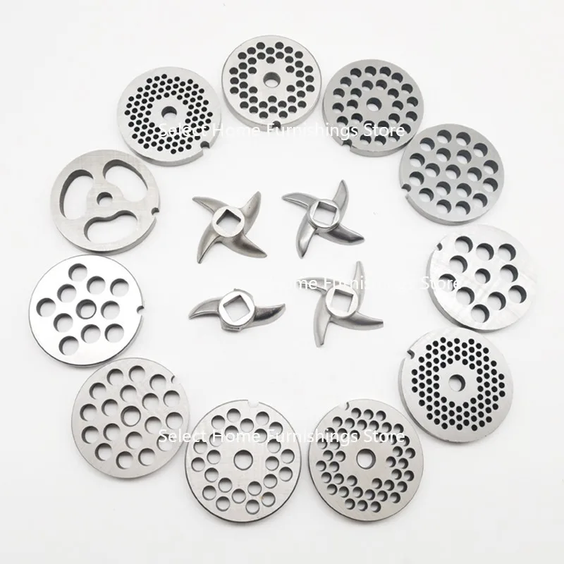 Suitable for Meat Grinder Blade Head General Accessories Stainless Steel Commercial 12 22 32 Type Cross Cutter  Orifice Plate