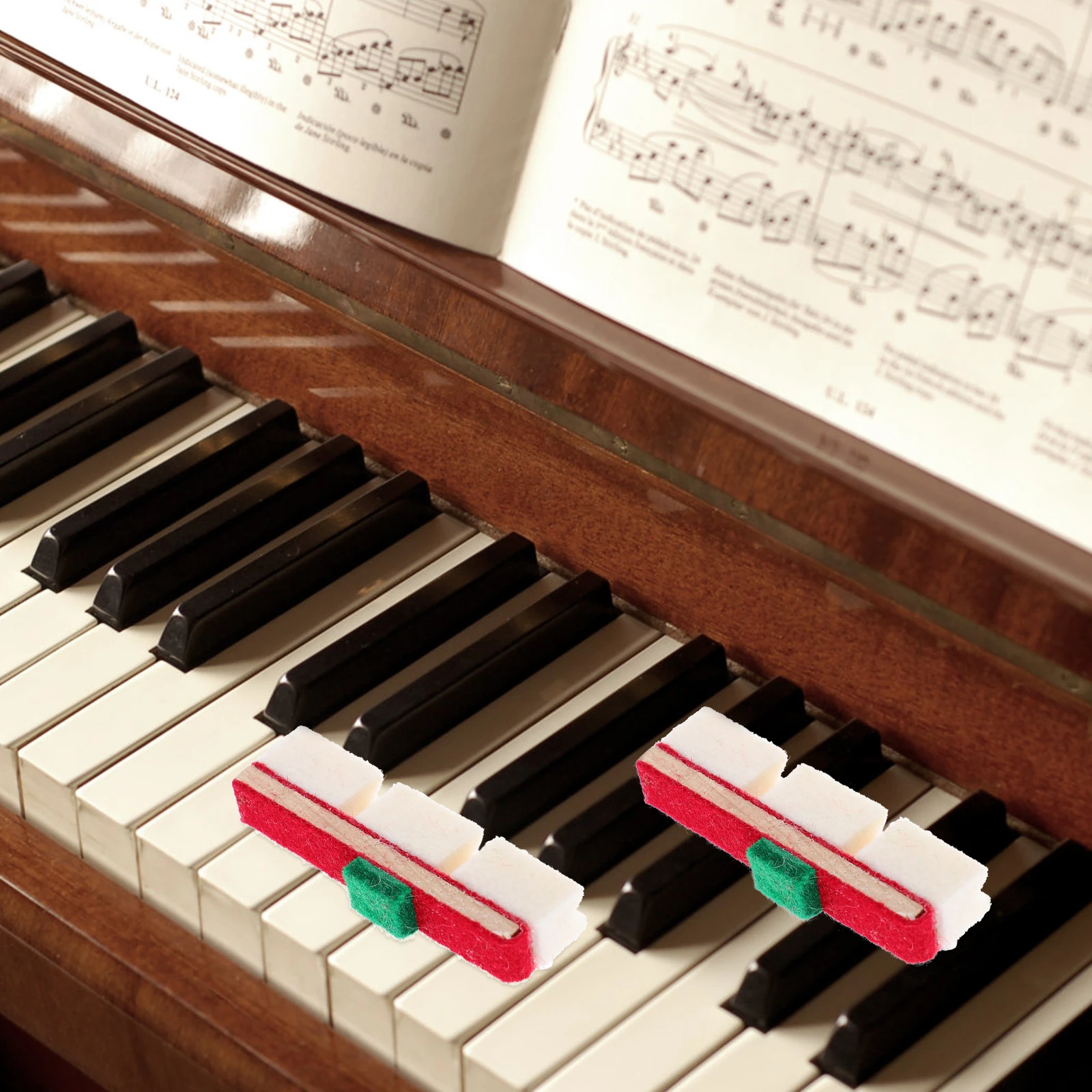 

2PCS Piano Durable Upright Maintenance Accessories Full Size Keyboard Wool Felt Supplies Piano Accessory