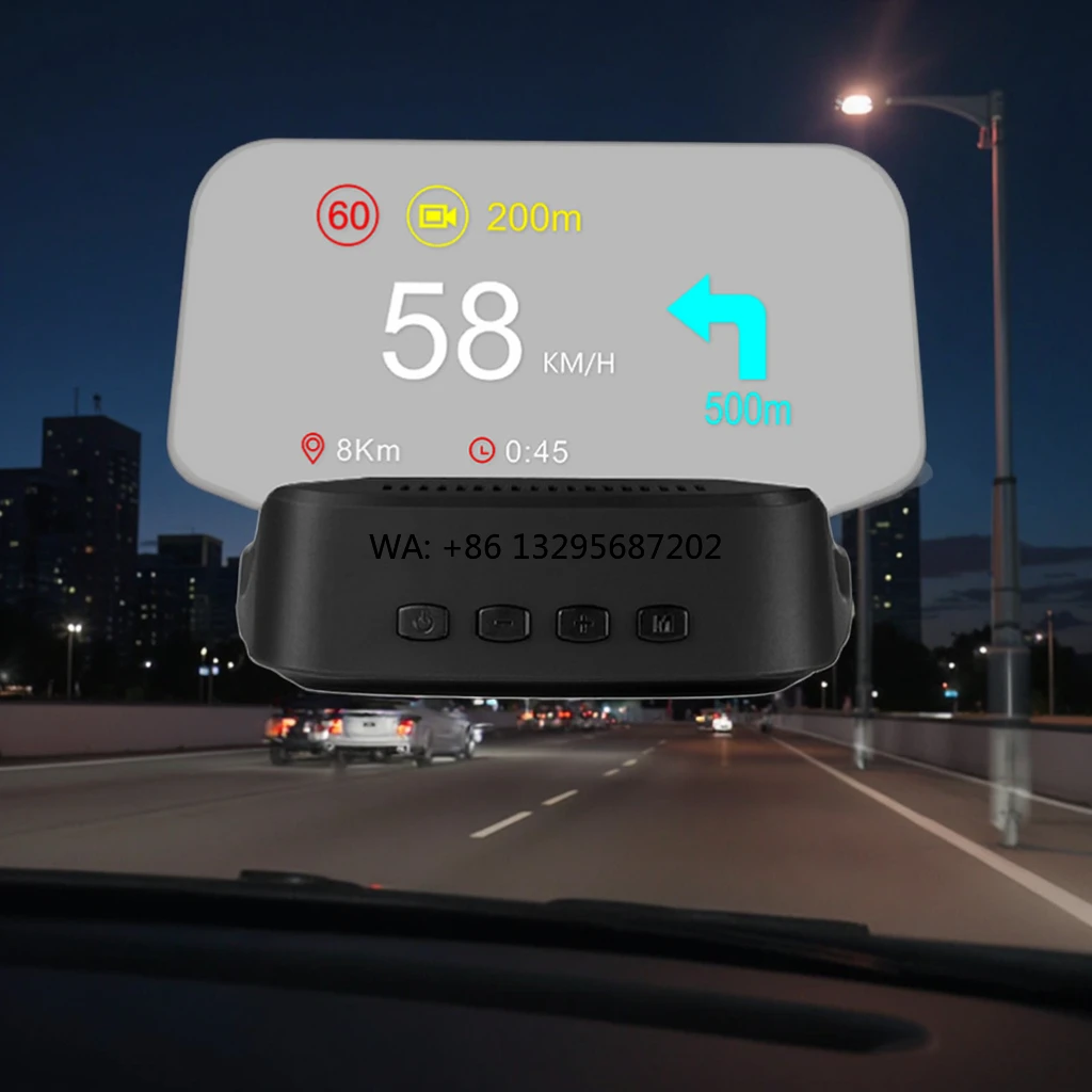 

2025 Car LCD Head up Display HUD C2 Navigation Mirror Auto Electronics Multi-alarms Speedometer 2 GPS HUD