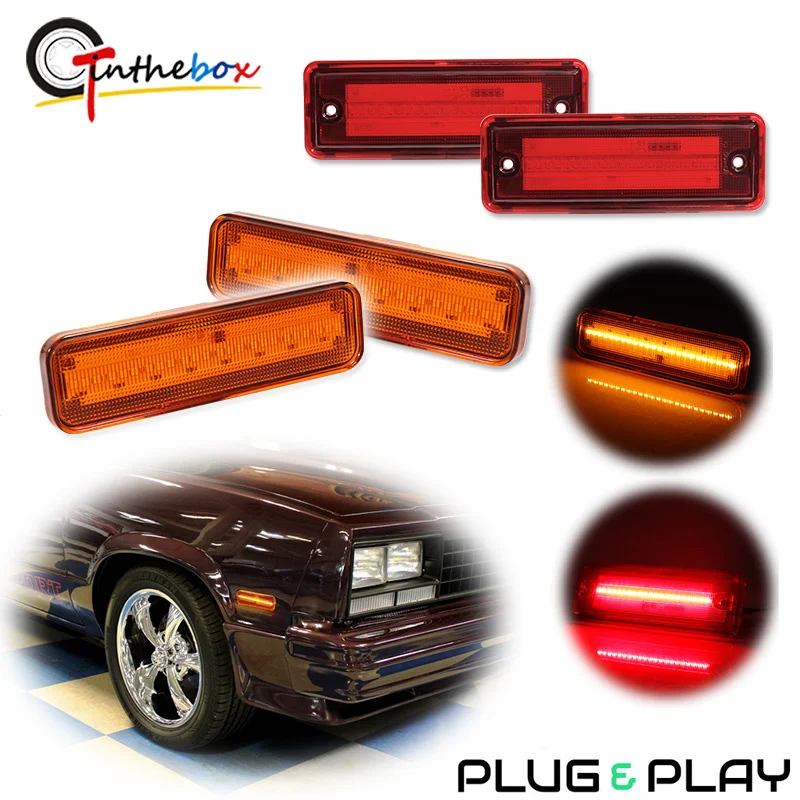 

Car Front / Rear Fender Side Marker Lights For Chevrolet El Camino/Malibu & For GMC Caballero 1978-1987 T10 12V