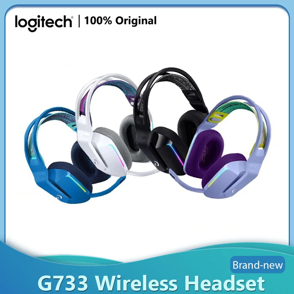 Logitech G733 LIGHTSPEED Wireless RGB Gaming Headset PRO-G DTS Headphone X 2.0 surround sound  Suitable for computer gamers