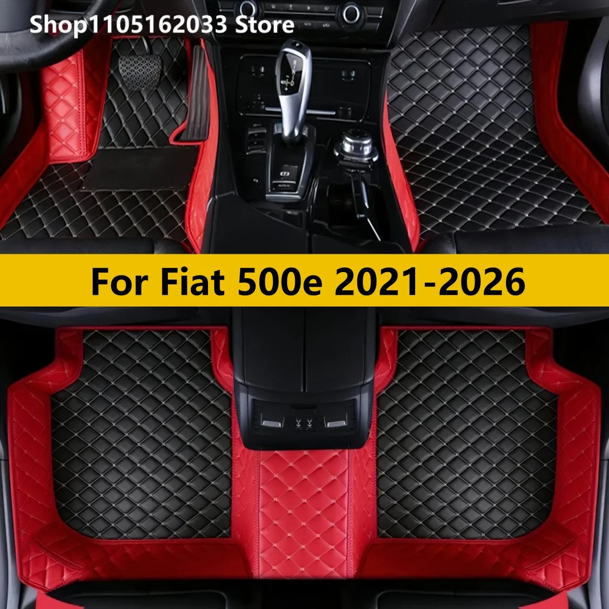 

Автомобильные коврики для Fiat 500e 2021 2022 2023 2024 2025 2026 Водонепроницаемый полный комплект ковриков для автомобилей Аксессуары