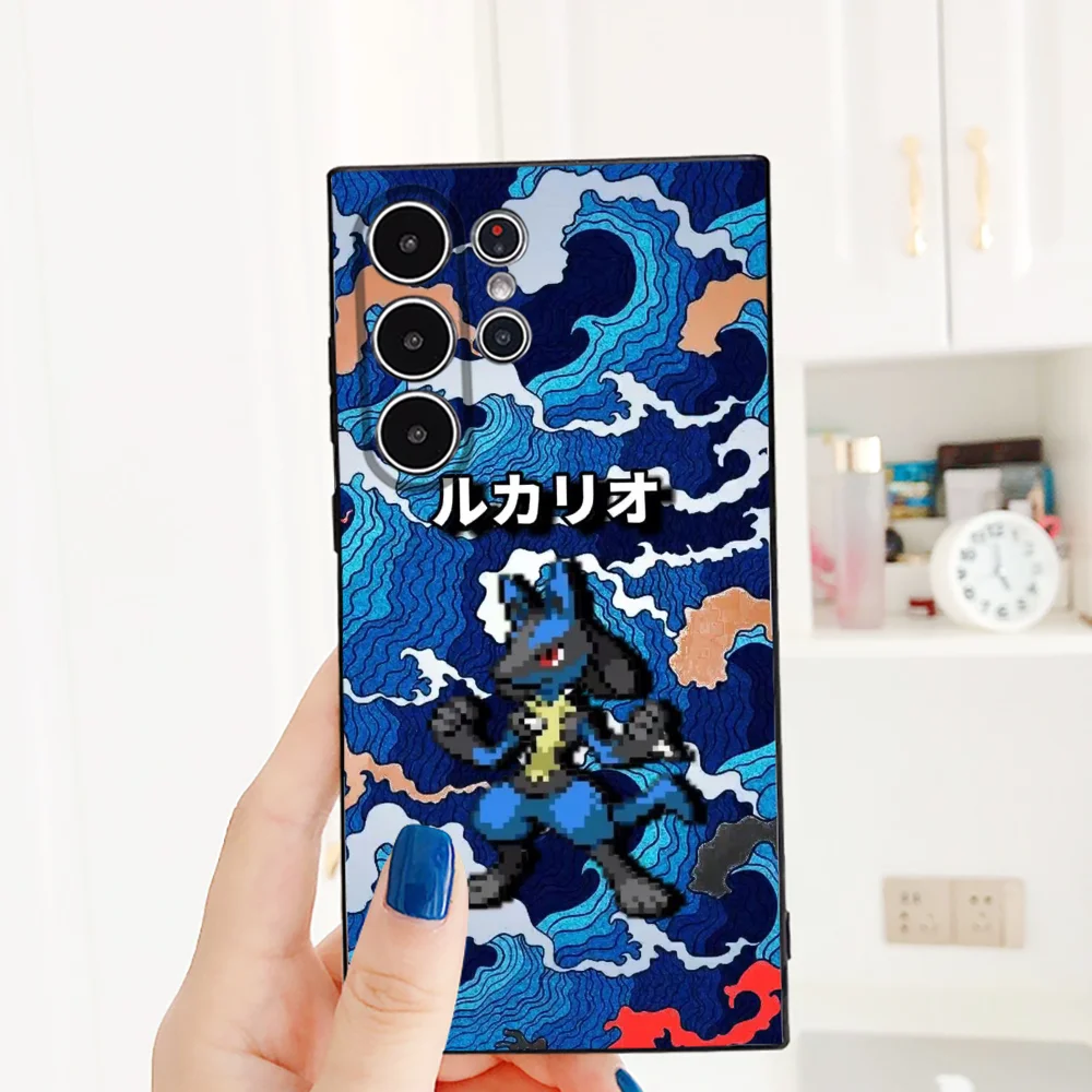 Charizard Lucario Wave Phone Case Samsung Galaxy S25 S24 S22 S23 Ultra S21 S20 Plus 5G Frosted Non-Slip Full Cover Soft Case - Image 3