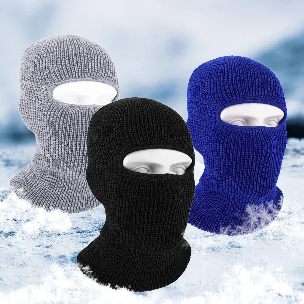 New Winter Outdoor Fleece Full Face 2 in 1 Mask Beanies for Outdoors Cycling Sports Hiking Snowboard Neck Cover Unisex Warm Hats