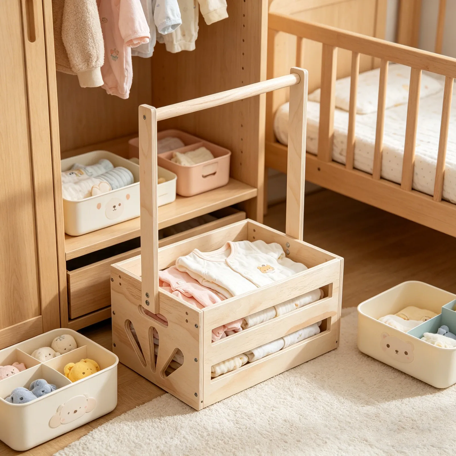 Scatola portaoggetti in legno  - Baby Nursery Handles recensione e prezzo