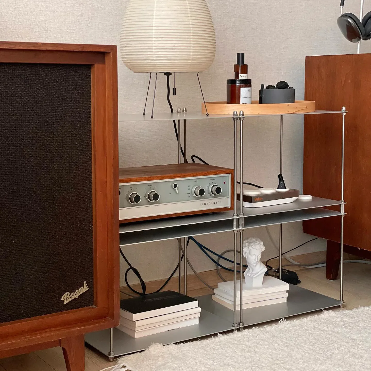 Metal Stainless Steel Modular Shelf Living Room Entrance Storage Rack Clothing Shop Coffee Shop Display