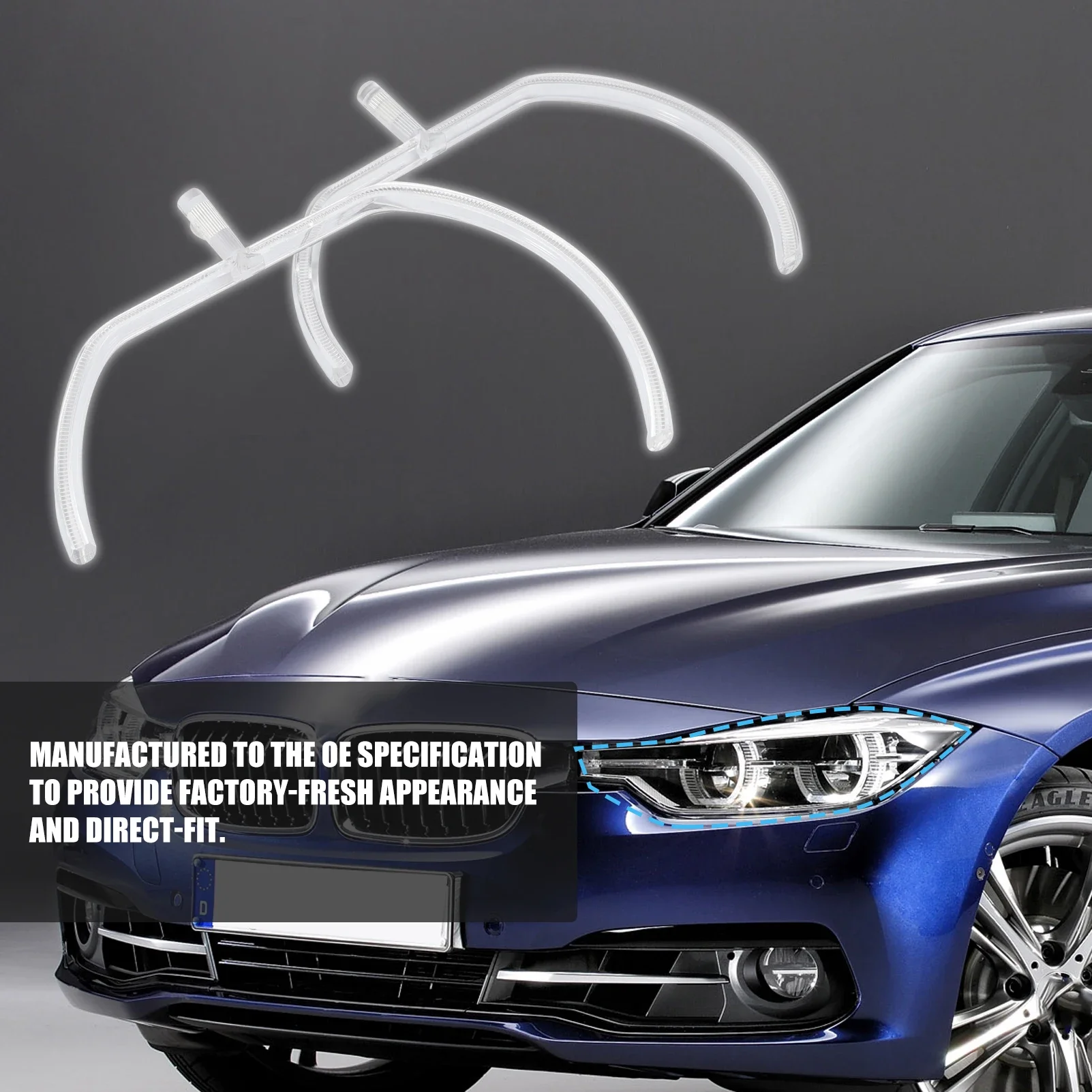 

Clearing!!! Car DRL Headlight Light Guide Plate Daytime Running Lights Tube Lamp Bar Strip for BMW 3 Series F35 2016-2018 Strip