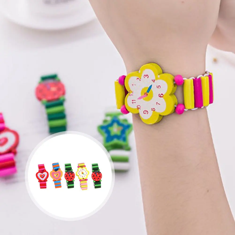 5 Pcs Analog Watch Fake Toy Watches for Kids Toys Child Children Play Childrens Artificial Girl