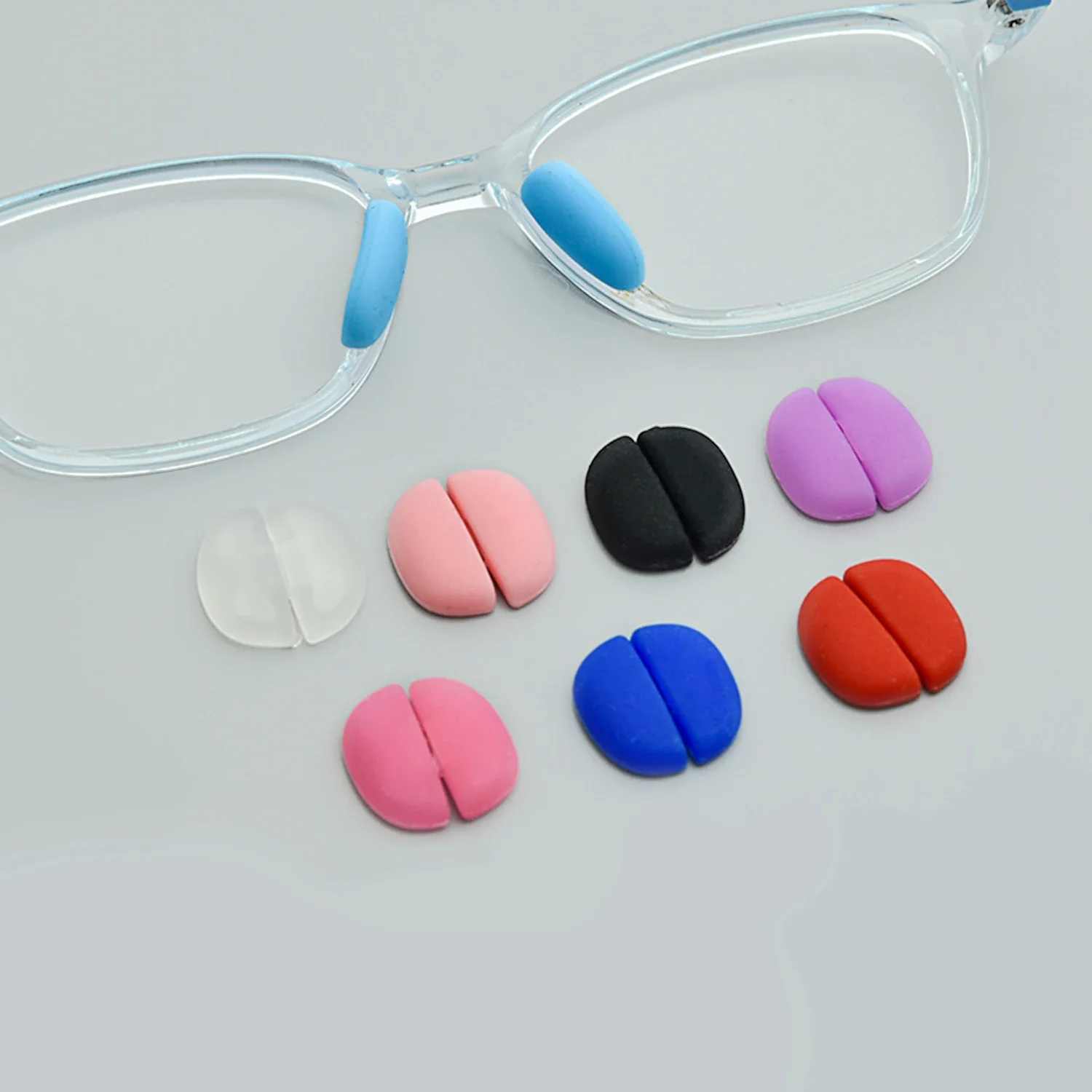 Silicone Anti-slip Nose Pads for Glasses Push on Nose Pads Repair Tool Eyeglass Sunglasses Eyewear Accessories 안경코패드 실리콘