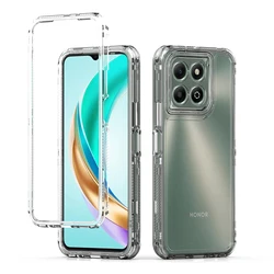 3 in 1 Rugged Armor Shockproof Phone Case For Honor X6B 6.56 inches Hard Plastic Frame Transparent TPU Back Cover Coque Fundas