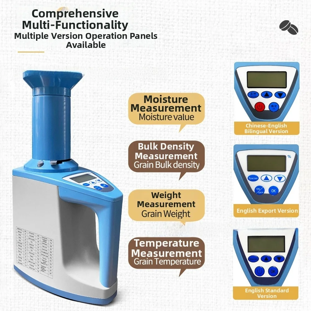 Moisture Tester With LCD Display Moisture Tester Coffee Bean Moisture Moisture Meter 35 Types LCD Backlight Moisture