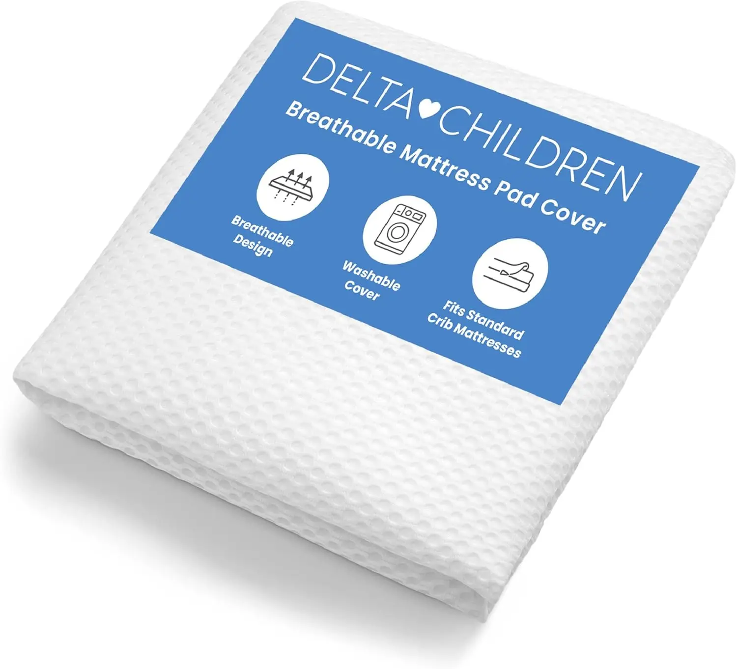 

Breathable Crib Mattr Pad Cover - 100% Breathable Mattr Pad Cover For Cribs - Elastic Edges For Secure, Universal Fit - Hine