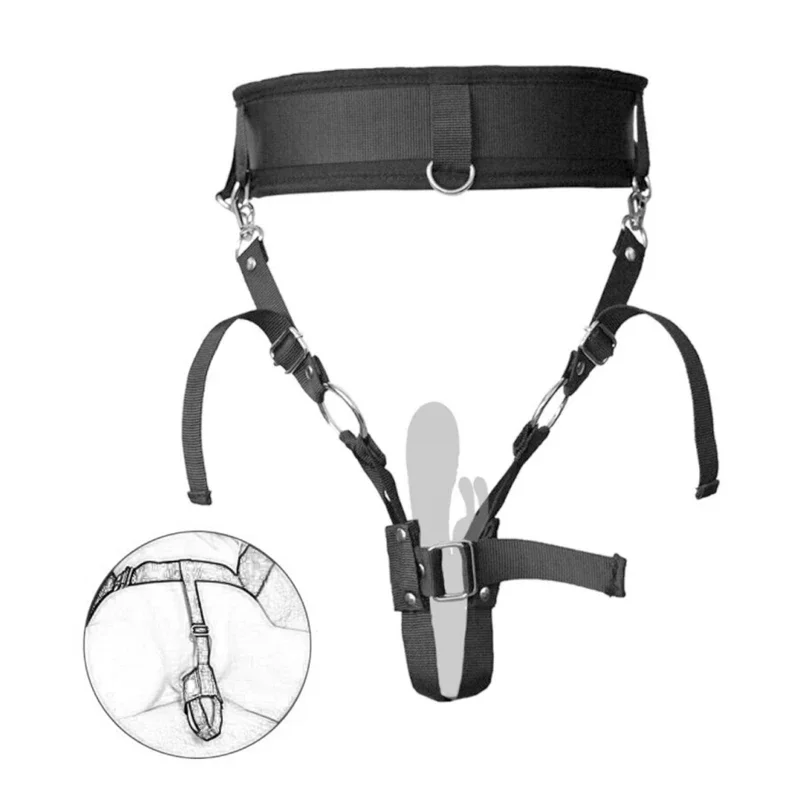 Wearable Nylon Forced Strap Adjustable Seat Belt Mount of Vibrator Orgasm Belt Harness Holder Masturbate Constrained Strap-on 18