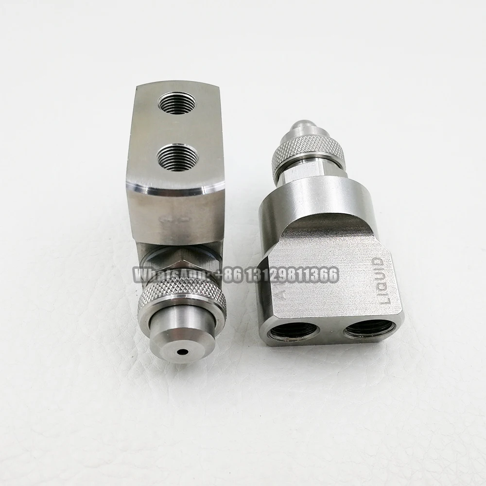 

Верхнее двойное сопло для запотевания газа и жидкости для промышленного покрытия текстиля, распылитель воздуха из нержавеющей стали, 1/8 дюйма.