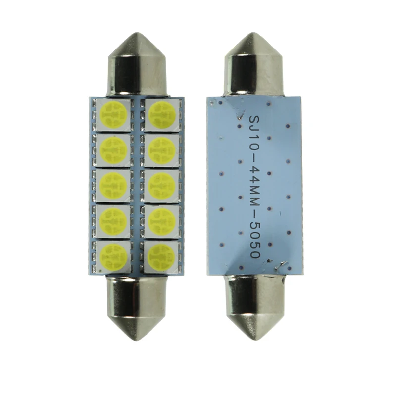 Coche Festoon LED Interior Light 44mm C10W Canbus 12V 24V Auto Truck Reading Bulb Car License Plate Lamp for 12/24 Volt Vehicles