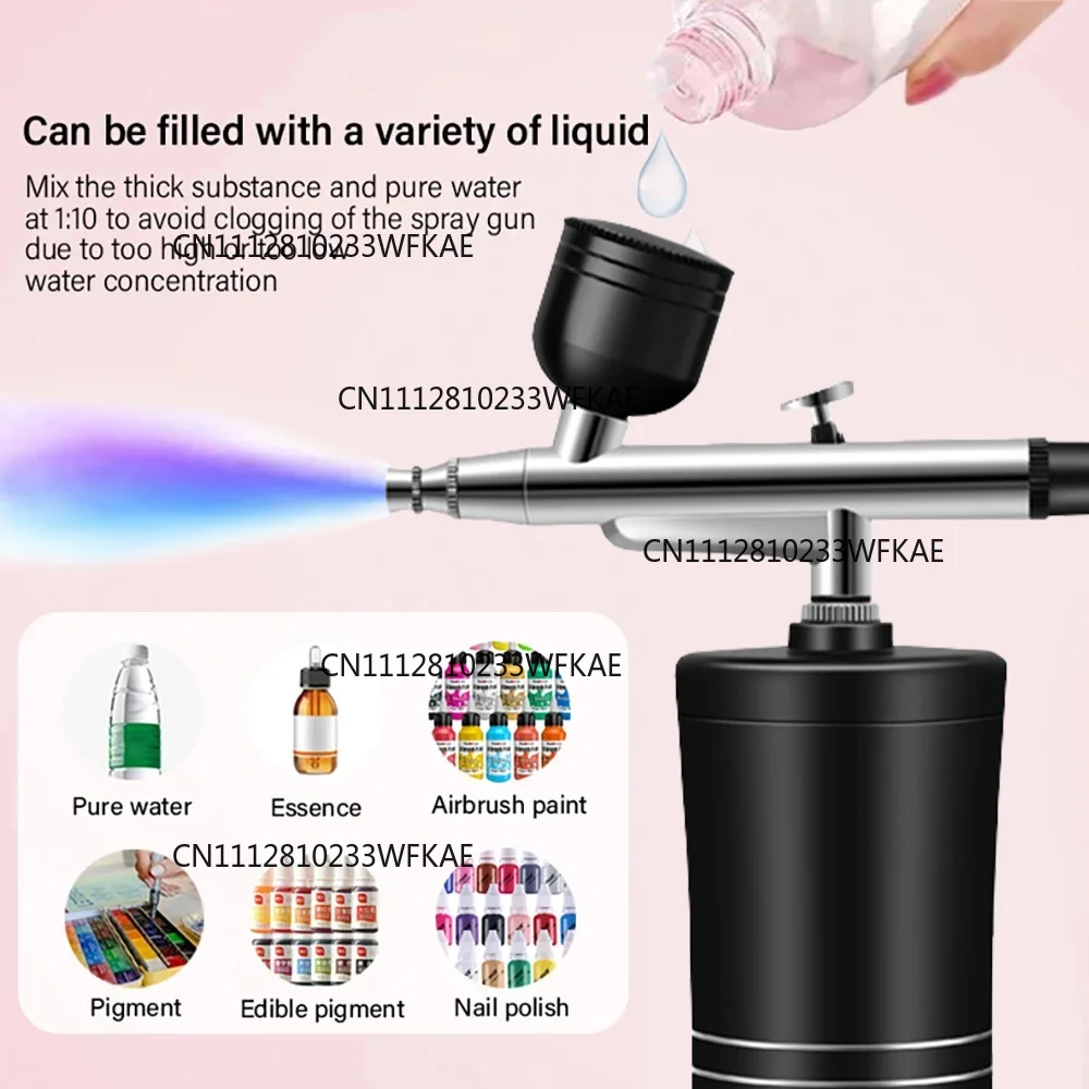 Spray Gun for Coloring Wireless Electric Spray Gun Pen Kit with Compressor