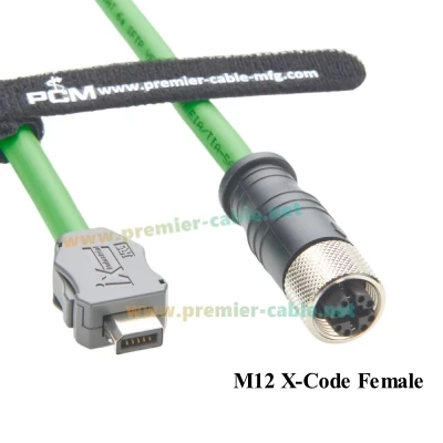 IX40G-B-10S-CV(7.0) IX B Stecker auf M12 8-Pin X-Code Steckerkabel IX 10P Typ B Industrielles Cat6A Serielles Kabel SFTP für Industriekameras – Detail 2