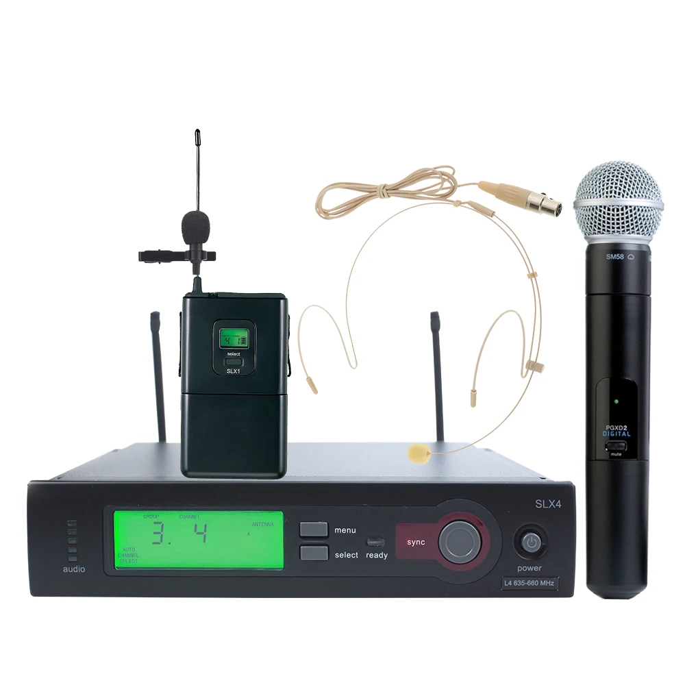 SLX4BETA58 SLX24 SLX4 SM58 wireless saxophone karaoke microphone live microphone lavalier wireless UHF Microphone Mic System