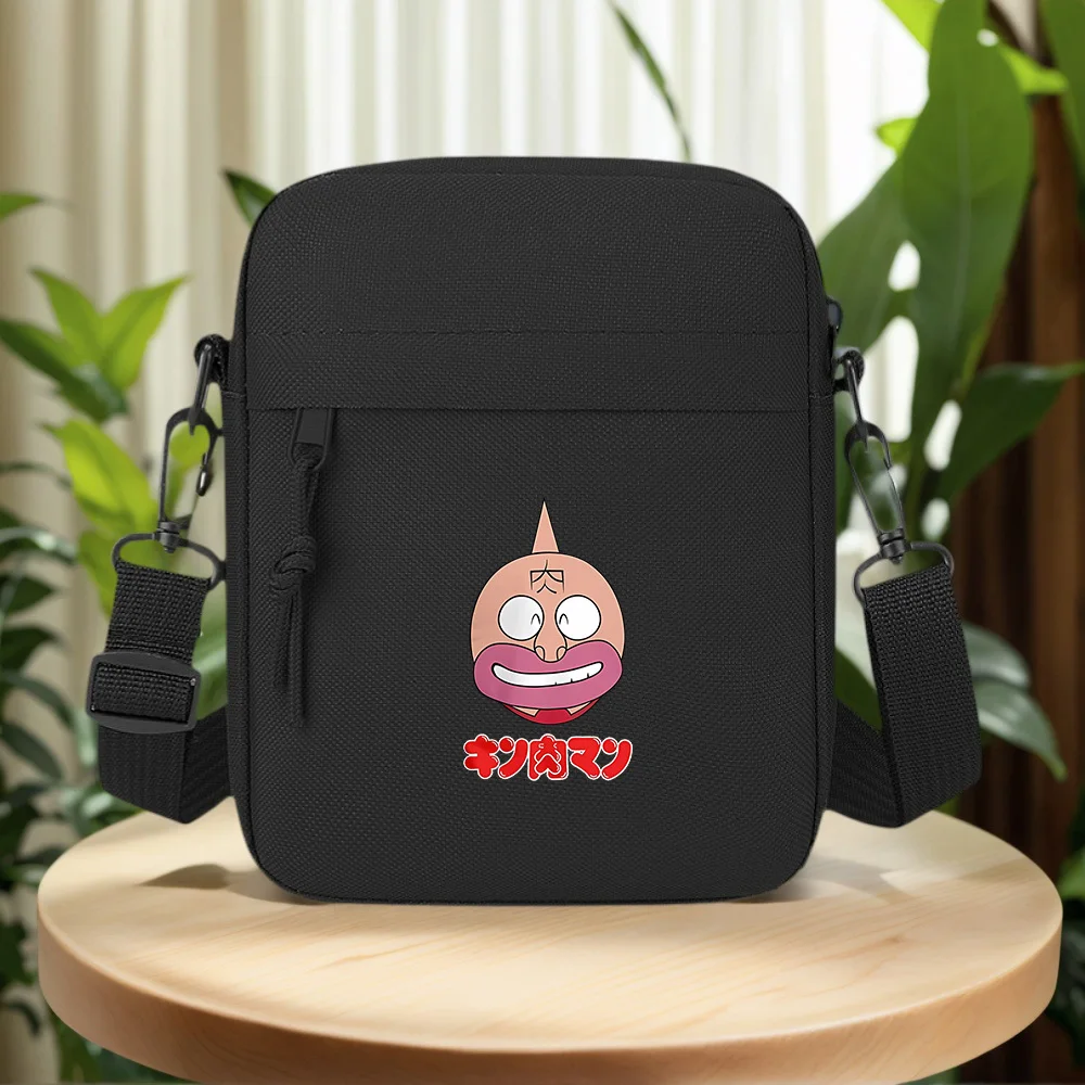 Cartoon face smiling teeth expression Men Crossbody Bag Single Shoulder Women Cartoon Anime Film Printing Design Unisex