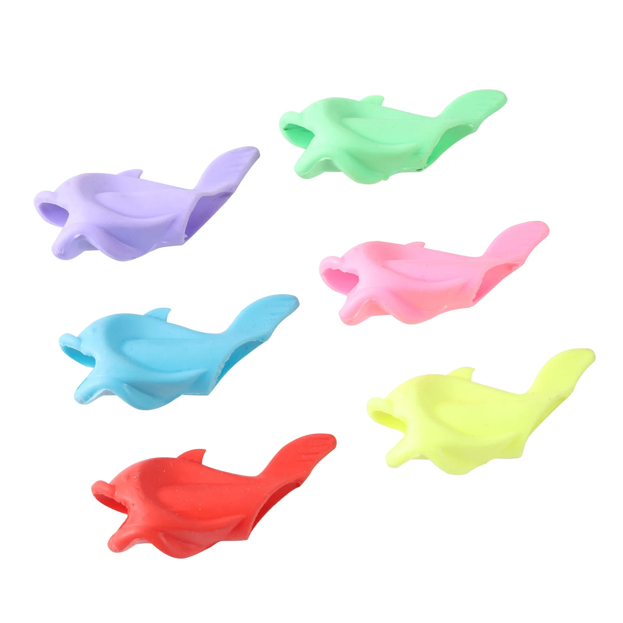 1 pezzo di delfino in silicone che tiene la penna protezione ambientale bambini studenti matita aiuto impugnatura set strumento di correzione della postura regalo