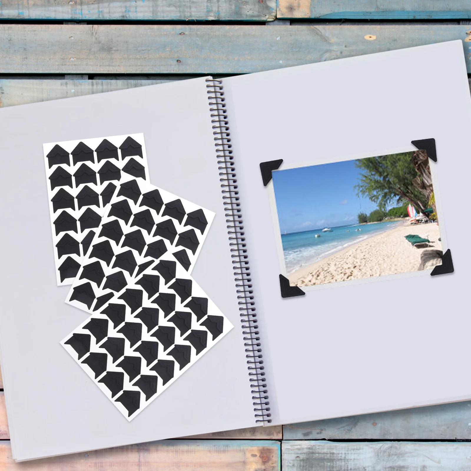 

Scrapbooking Corners 10 Sheets Self Adhesive Photo Stickers for Albums Journals DIY Crafts Photo Corners Journal Diary Organizer