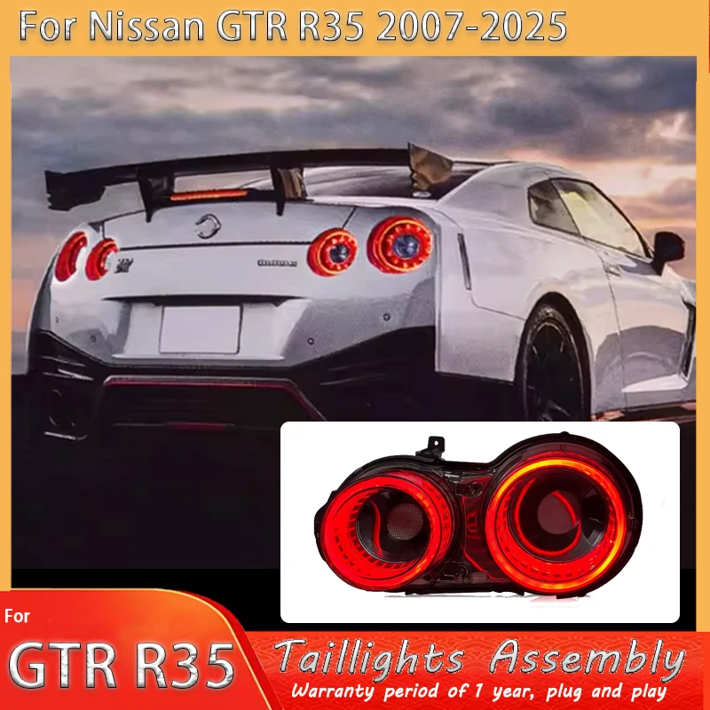 

Светодиодный задний фонарь для Nissan GTR R35 GTR 2007-2023: стоп-сигнал, габаритный огонь, фонарь заднего хода, указатель поворота, автоаксессуары