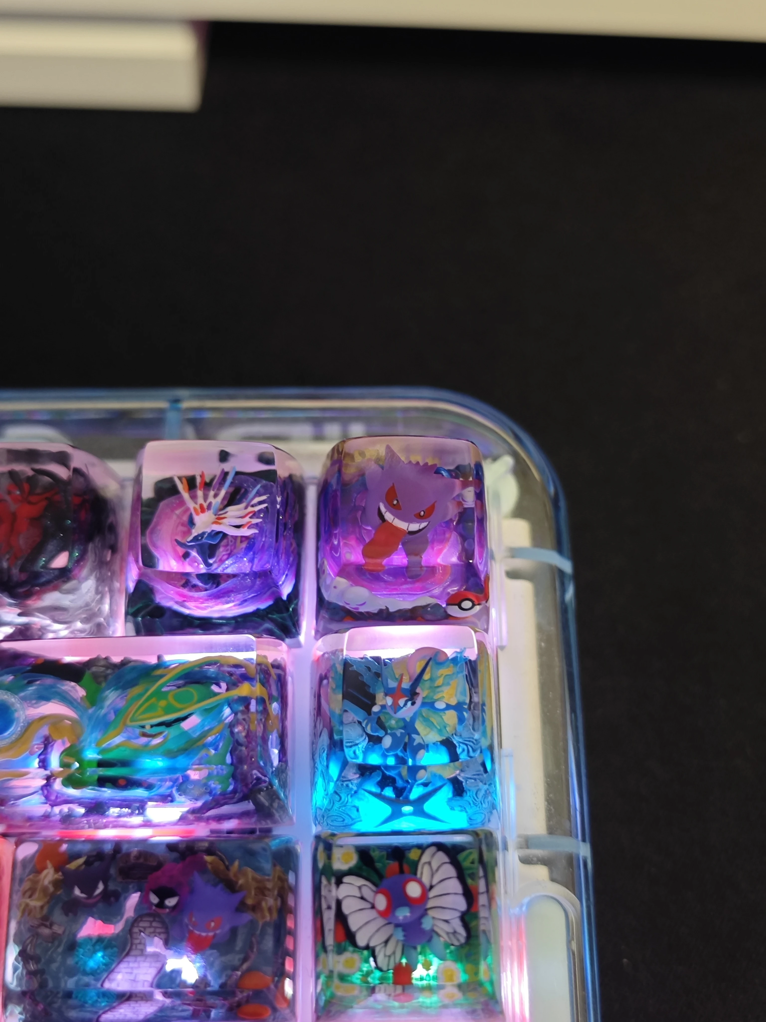 Pokemon Bulbasaur Charmander Transparante Keycap Toetsenbord Accessoires Kawaii Anime Hars Krimpen Drip Lijm Keycap Oem Esc Originele - afbeelding 2