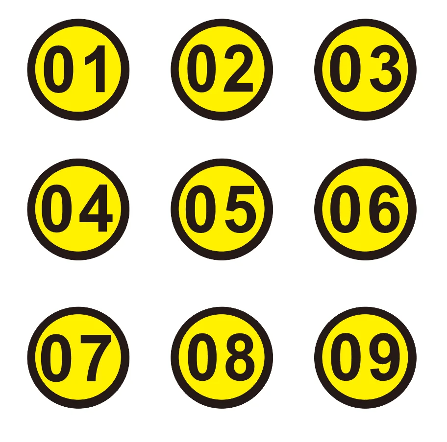 Car Sticker Racing Number 01 02 03 04 05 06 07 08 Car Waterproof Vinyl Decal Stickers for Motorcycle Bumper Customized Numbering