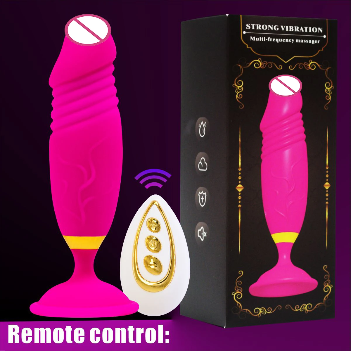 Retractable Butt​ Plug For Men Wearable Anal Vibrator Wireless Remote Control Telescopic Dildo Prostate Massager Sex Toys