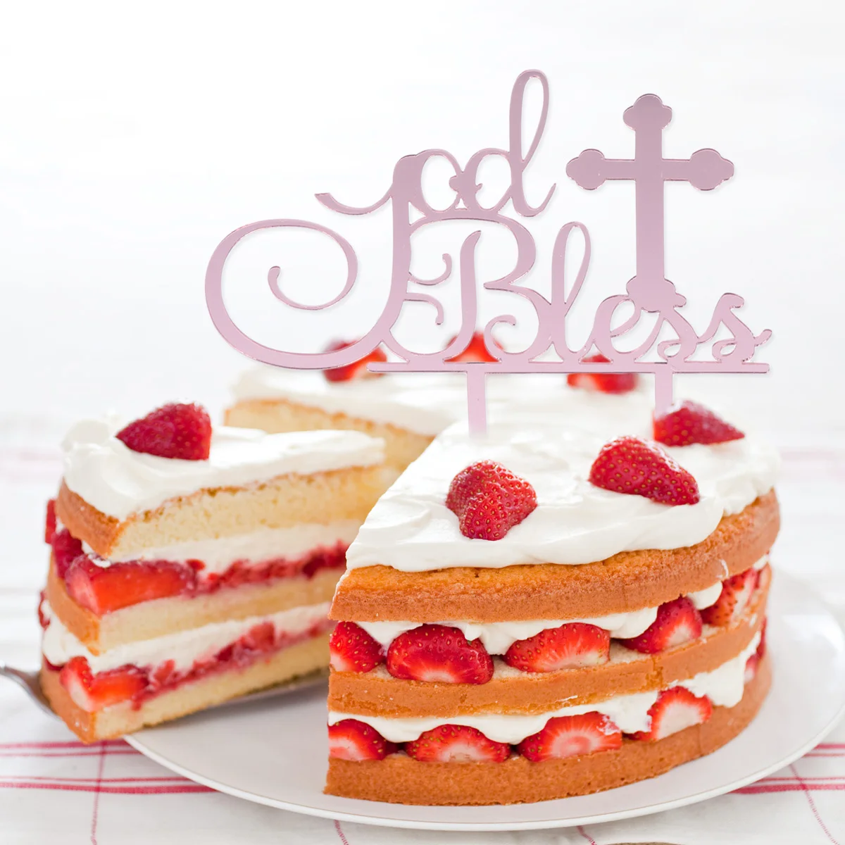 

Cake Insert Decoration Acrylic Toppers God Bless Decorations Dessert Cards Inserts
