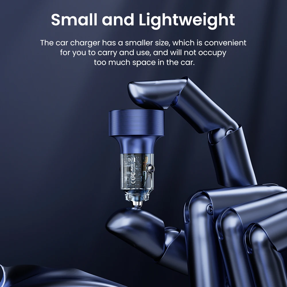 Toocki 60W Car Charger USB Type C Spring Cable FCP SCP PD Fast Charger Charging For iPhone Xiaomi Poco 12V 24V Car Phone Charger