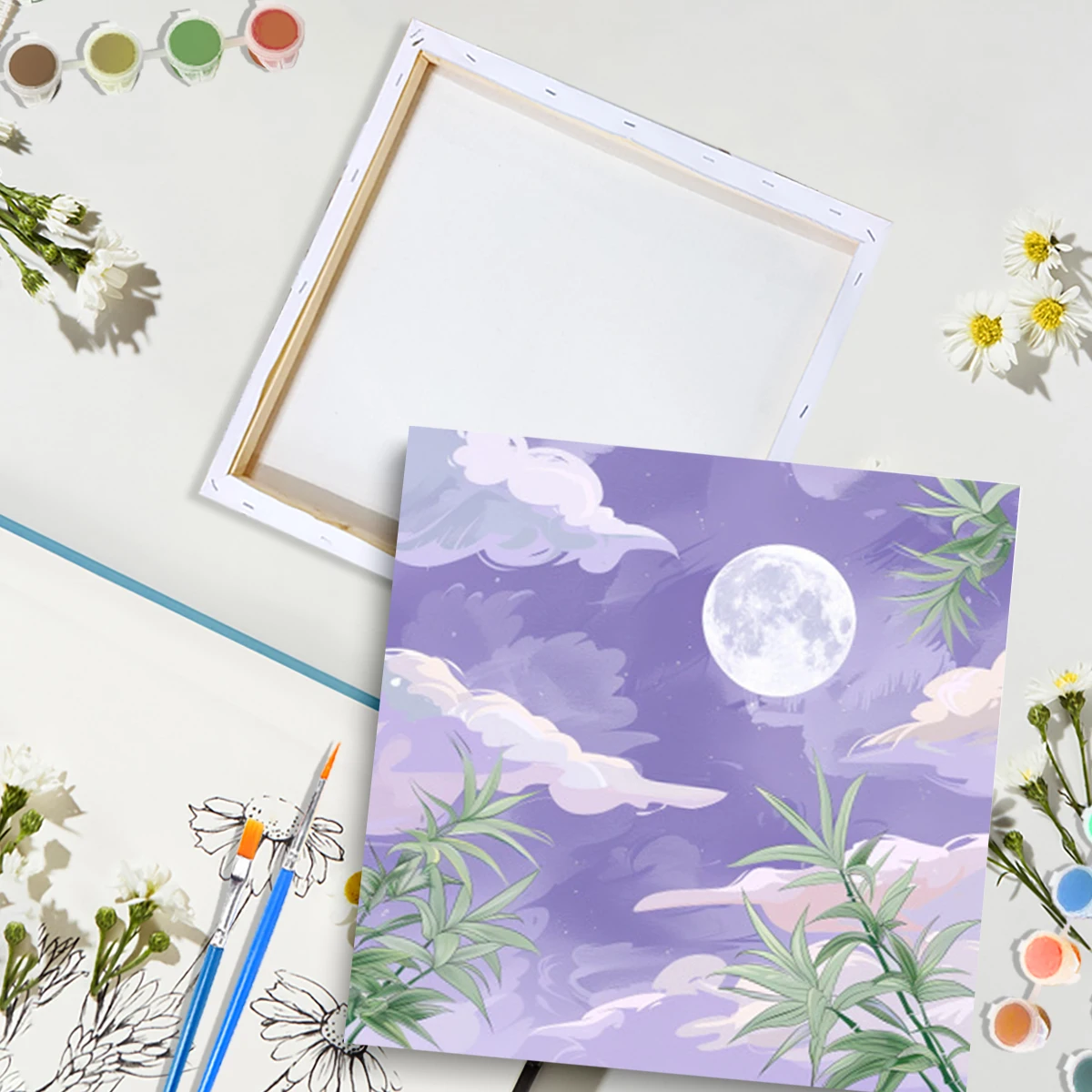 RUOPOTY Framed Diy Paint By Numbers Starter Kit Sky Diy Crafts Landscape Coloring By Numbers For Diy Gift