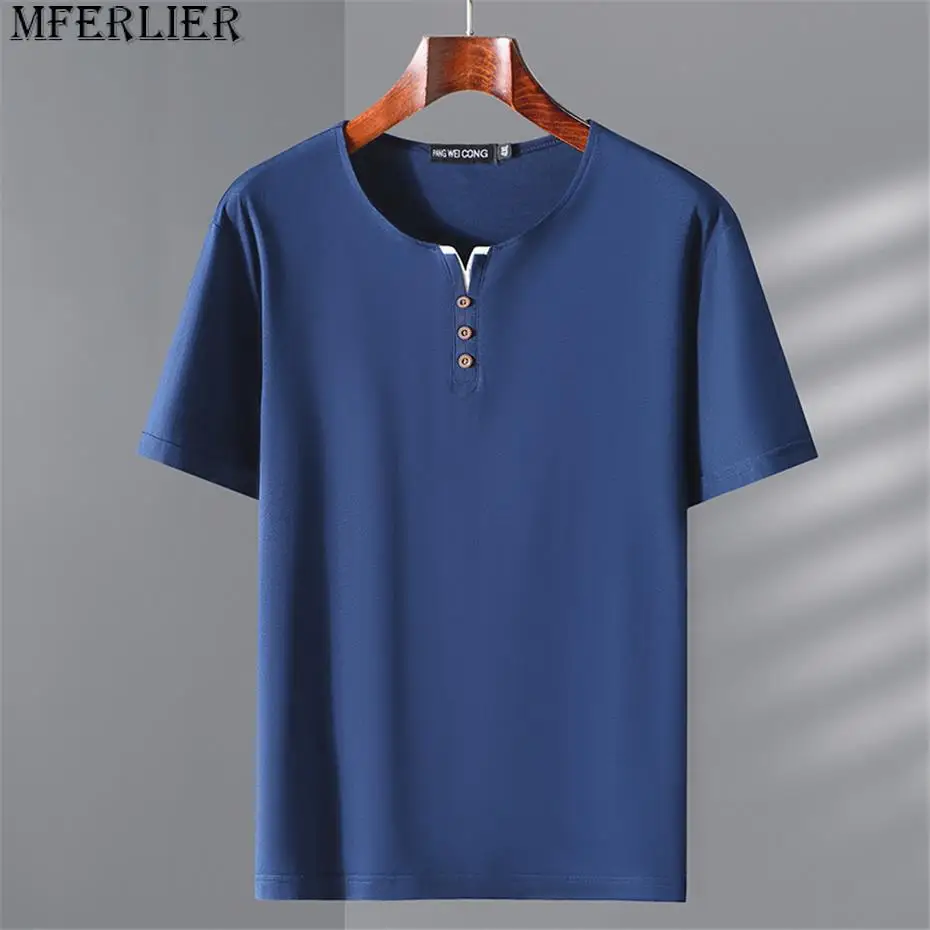 10XL Plus T-shirt Men Summer Short Sleeve T Shirt Big Size Tops Tees Male Casual Solid Color Tshirt 12XL