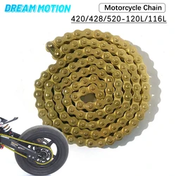 KMC Motorcycle Chain 420 428 520 Bike Chains 120L 116L Links Drive Chain Link for CRF 50cc-150cc Pit Dirt Quad ATV Bike