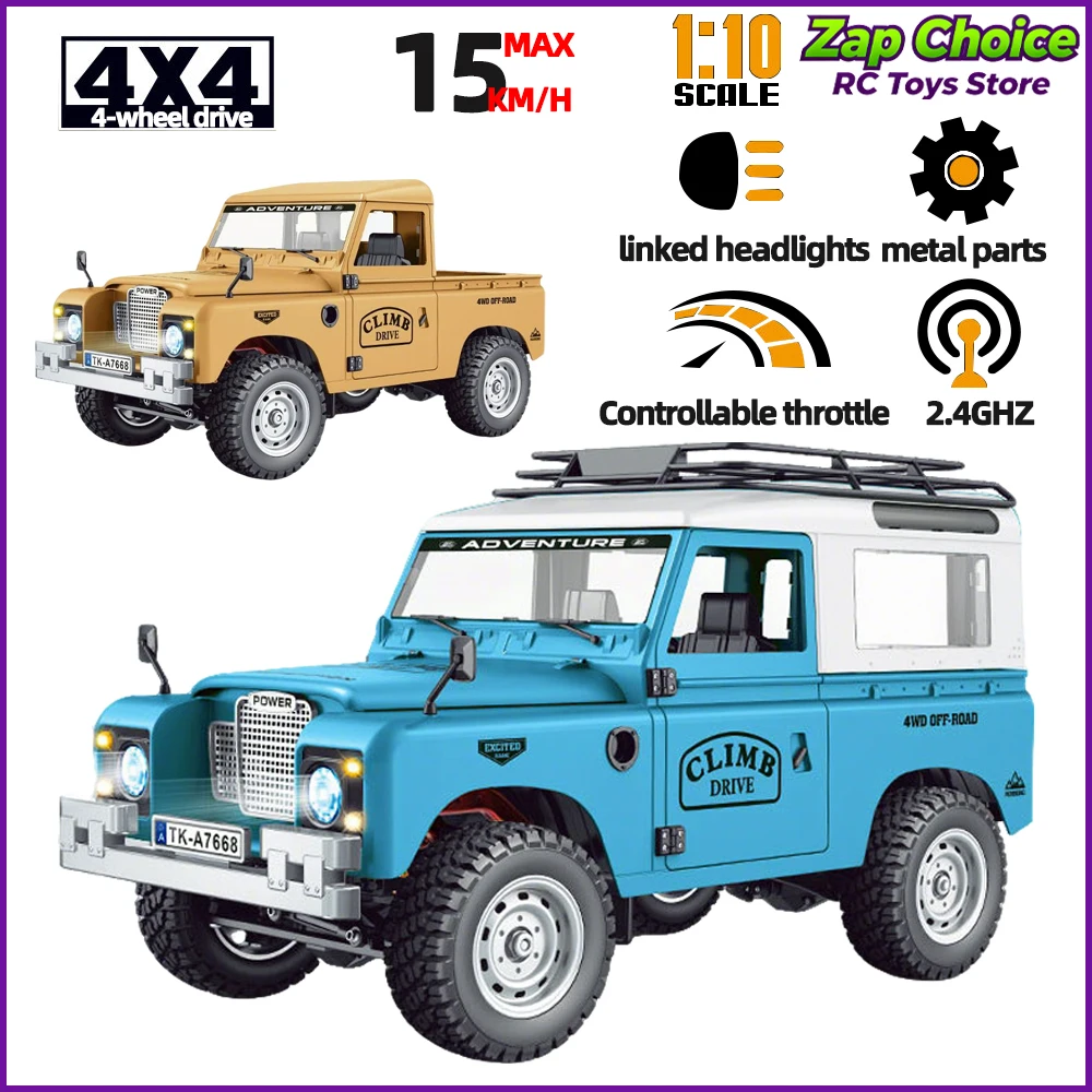 

Радиоуправляемый внедорожник SG1009 SG1010 1/10 RC Rock Crawler 4WD 2.4G RTR Defender с LED-подсветкой, металлическим шасси, высокодетализированная модель для скалолазания, подарок