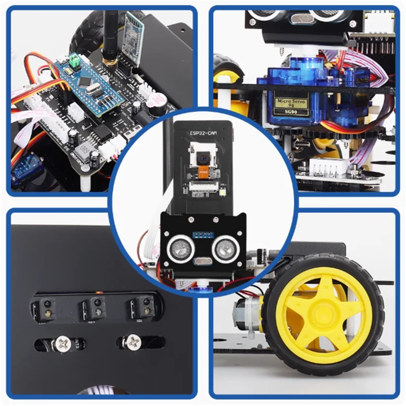 ESP32-32 camera programmeren onderwijs robot auto IoT ultrasone intelligente obstakel vermijden programmeren kleine auto kit