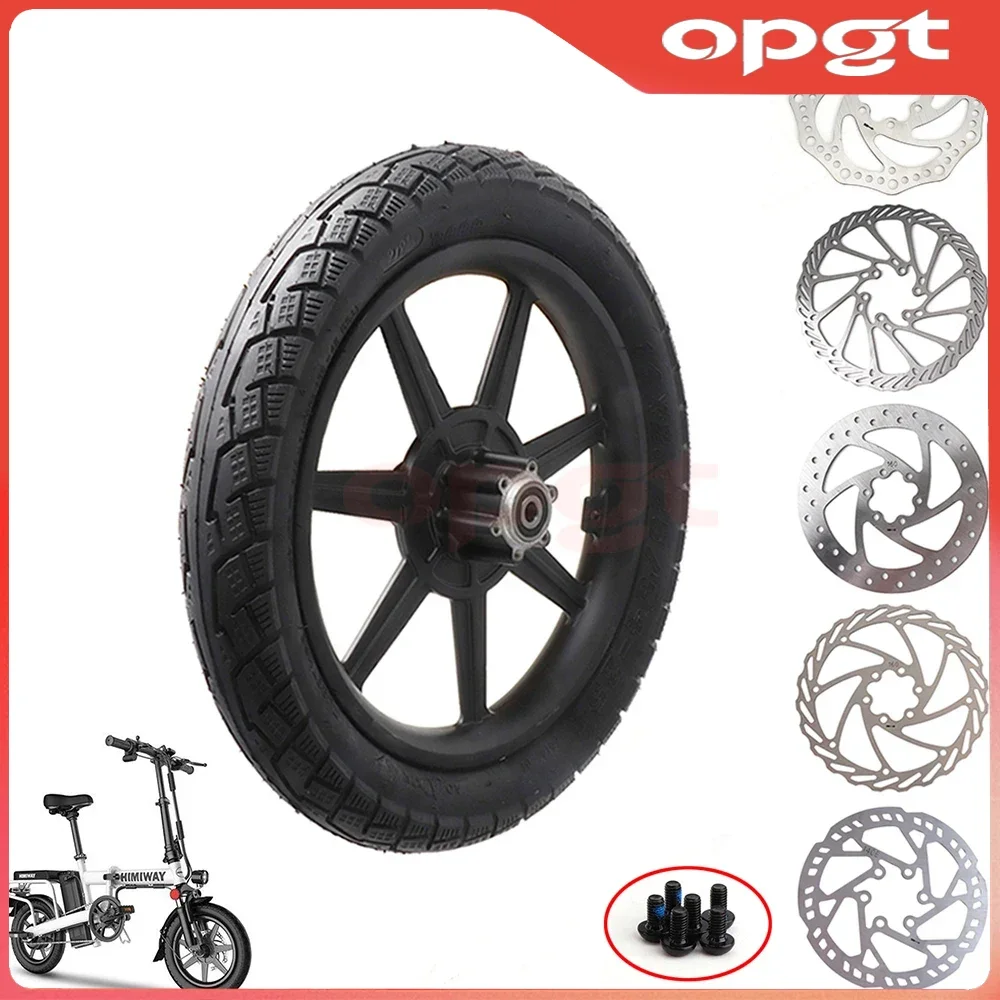 

OPGT Electric Scooter Bike14 inch Front Wheel 14x2.125 Tyre 140mm/160mm Brake Disc For E-bike Folding Bicycles Motorcycle Access