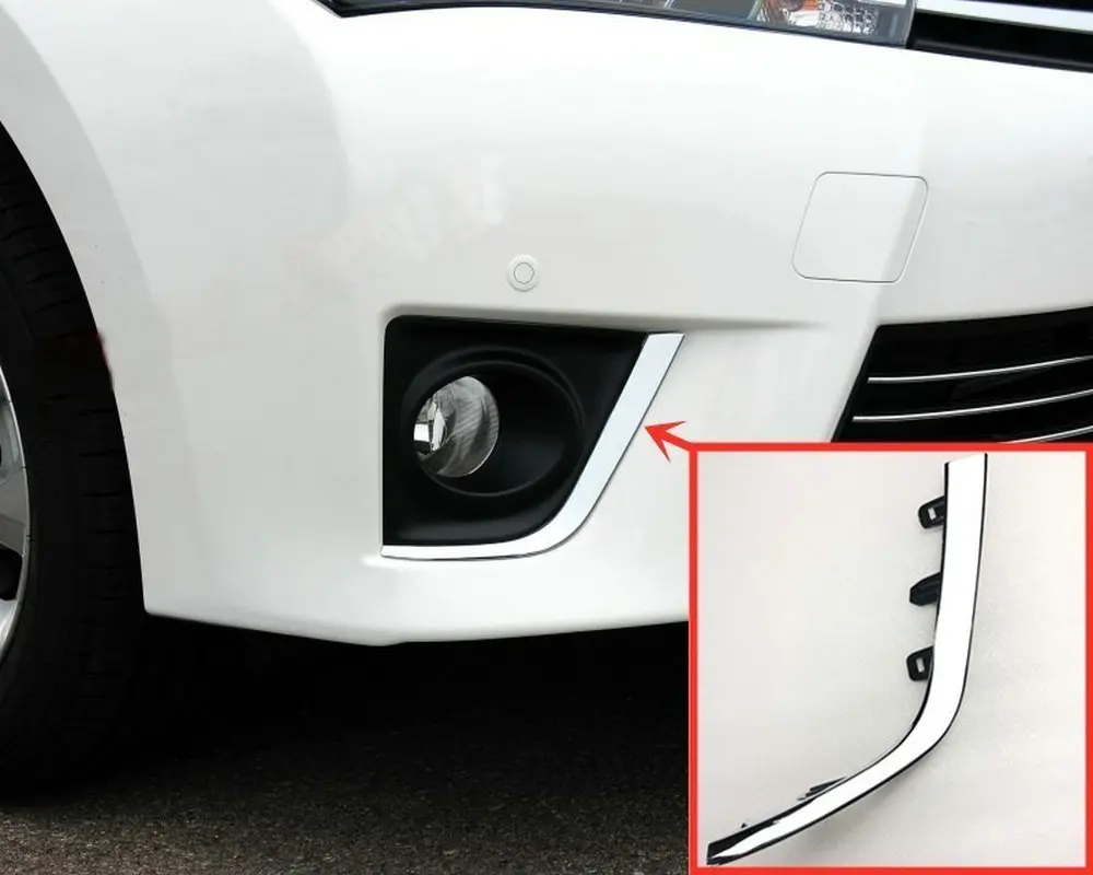 Apply to  14-18 corolla  Electroplating decorative bright strip of front fog lamp cover  One original price